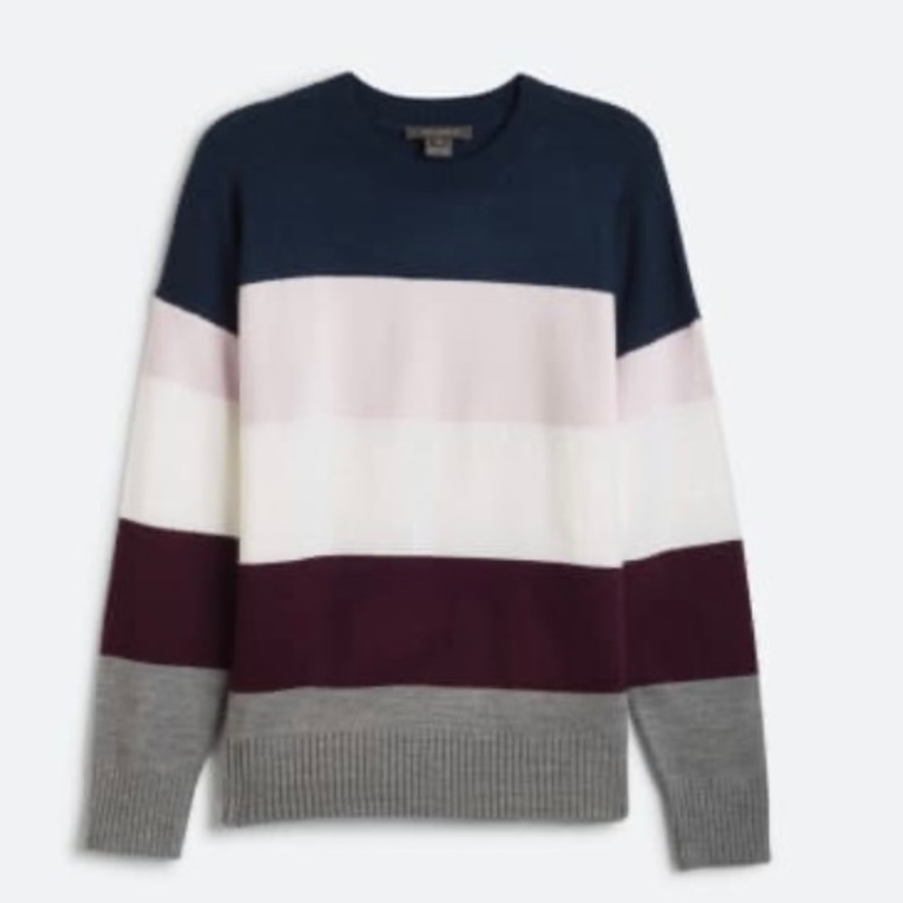 French Connection Striped Jasper Crew Neck Sweater